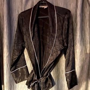 Victoria's Secret Black Silky Kimono